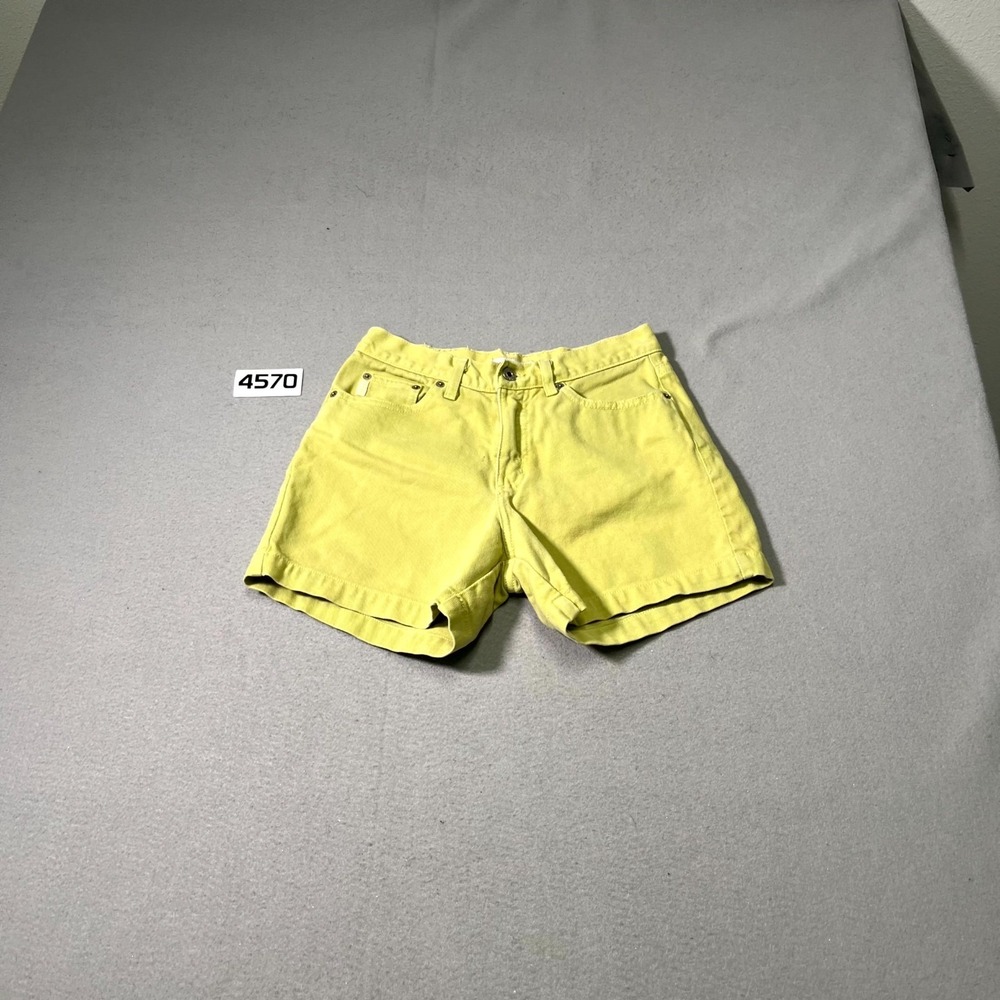 Vintage Guess Shorts Womens 27 Yellow Denim Cotton 5 Pockets Outdoor Retro